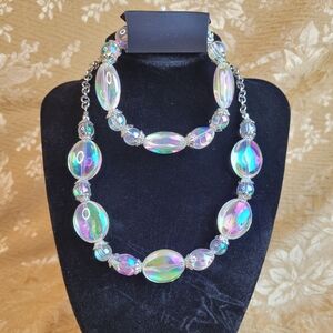Paparazzi Iridescent Beaded Necklace Set